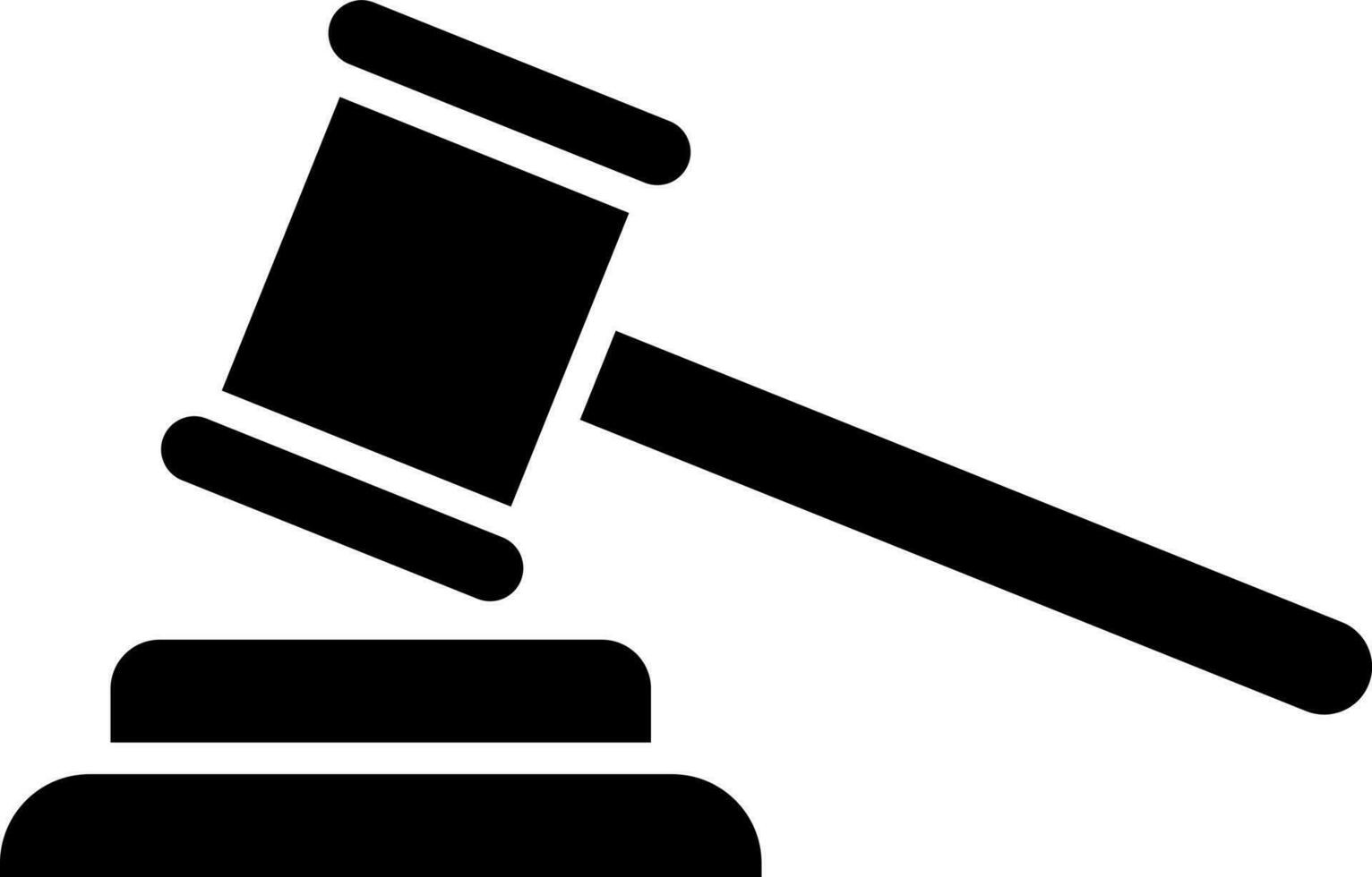 Illustration of judge gavel icon. vector