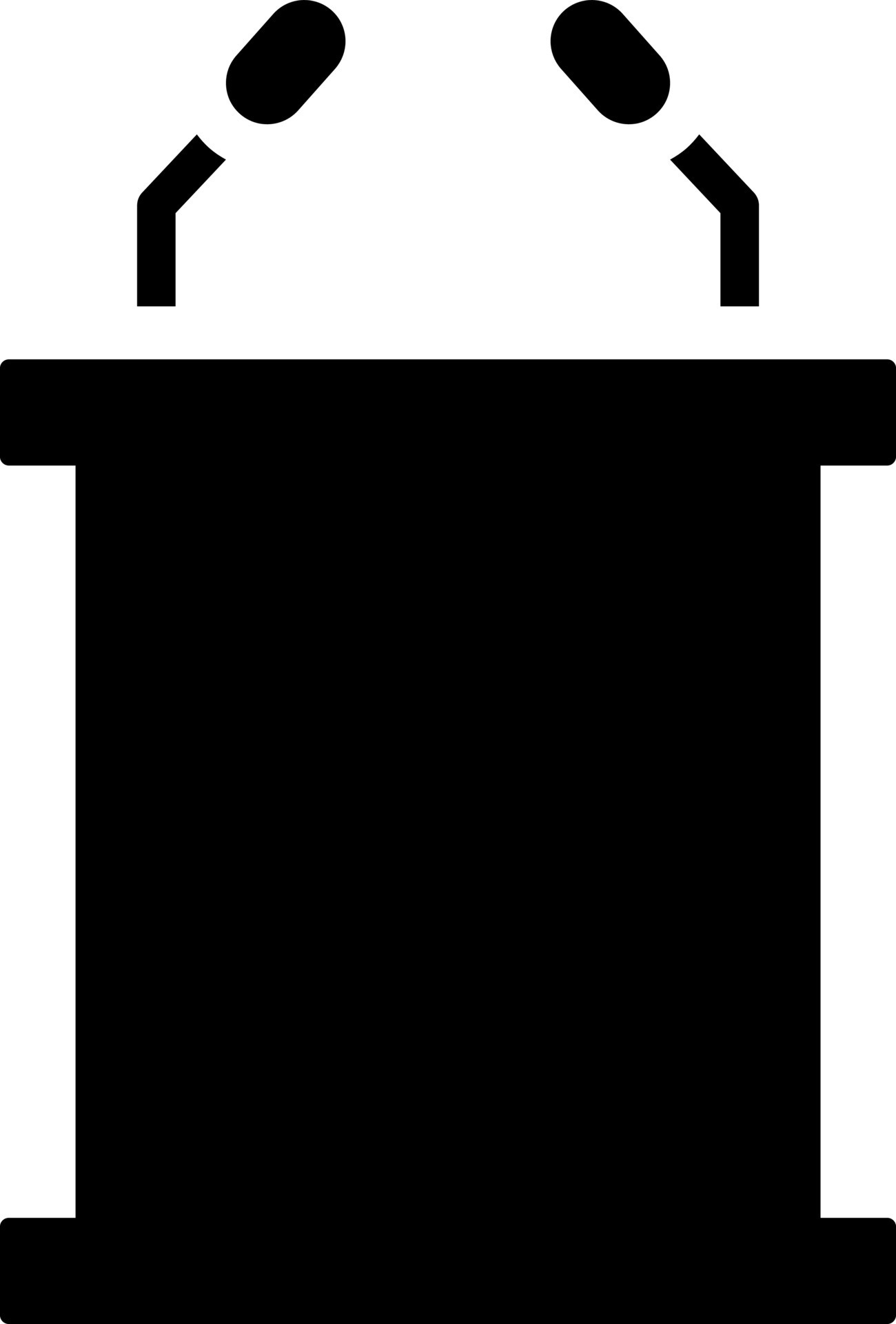 Black and White podium speaker glyph icon. 24253090 Vector Art at Vecteezy