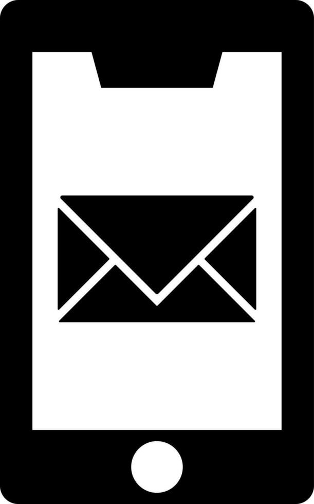 Mobile message or online chatting from smartphone icon. vector