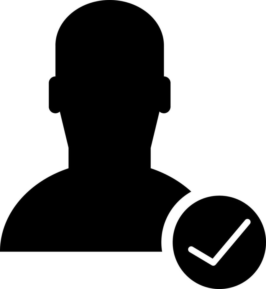 Verified user icon in flat style. vector