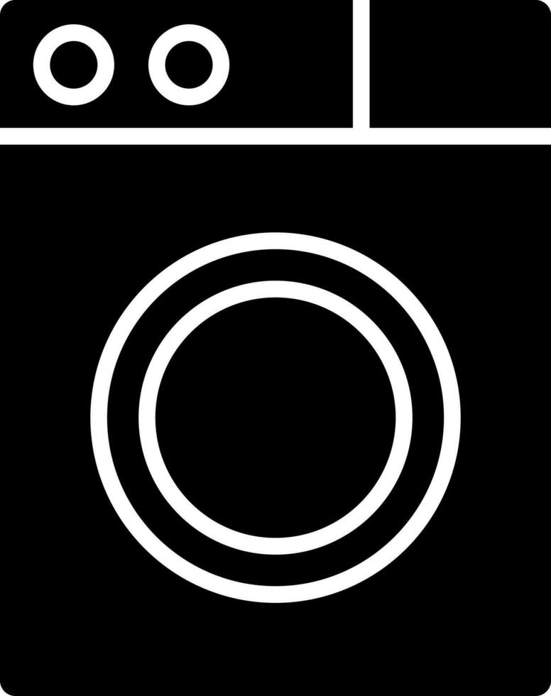 Washing machine icon in flat style. vector