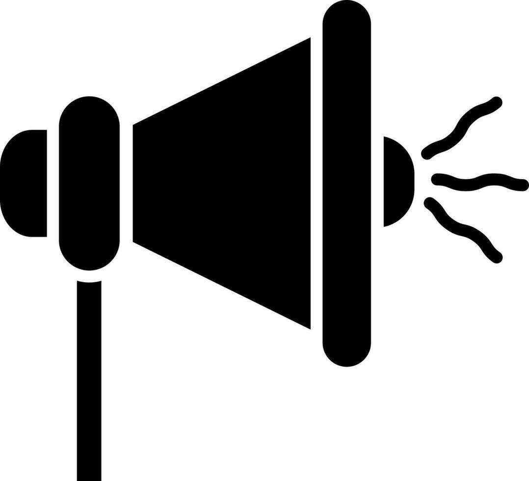 Megaphone icon in Black and White color. vector