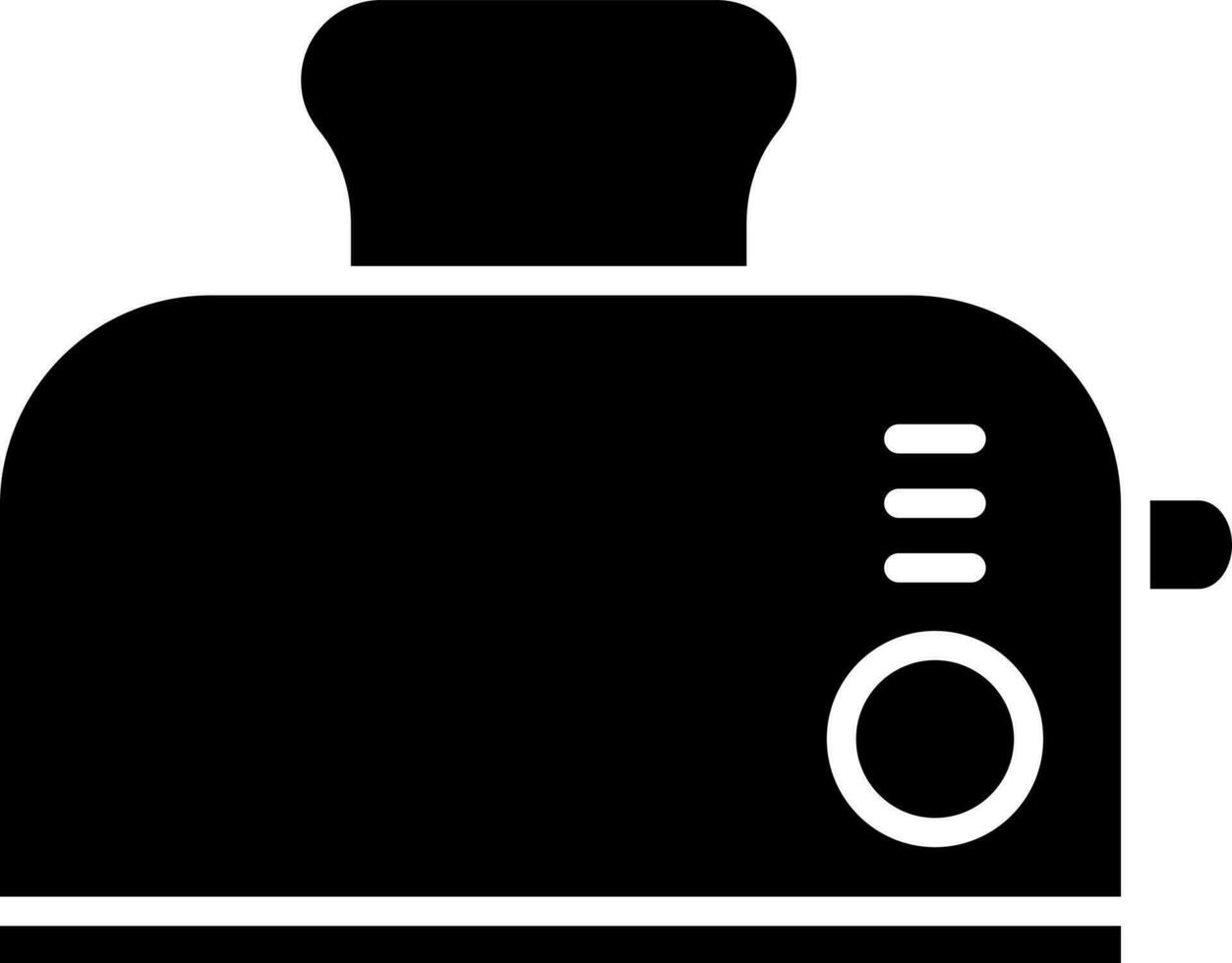 Flat style toaster icon or symbol. vector
