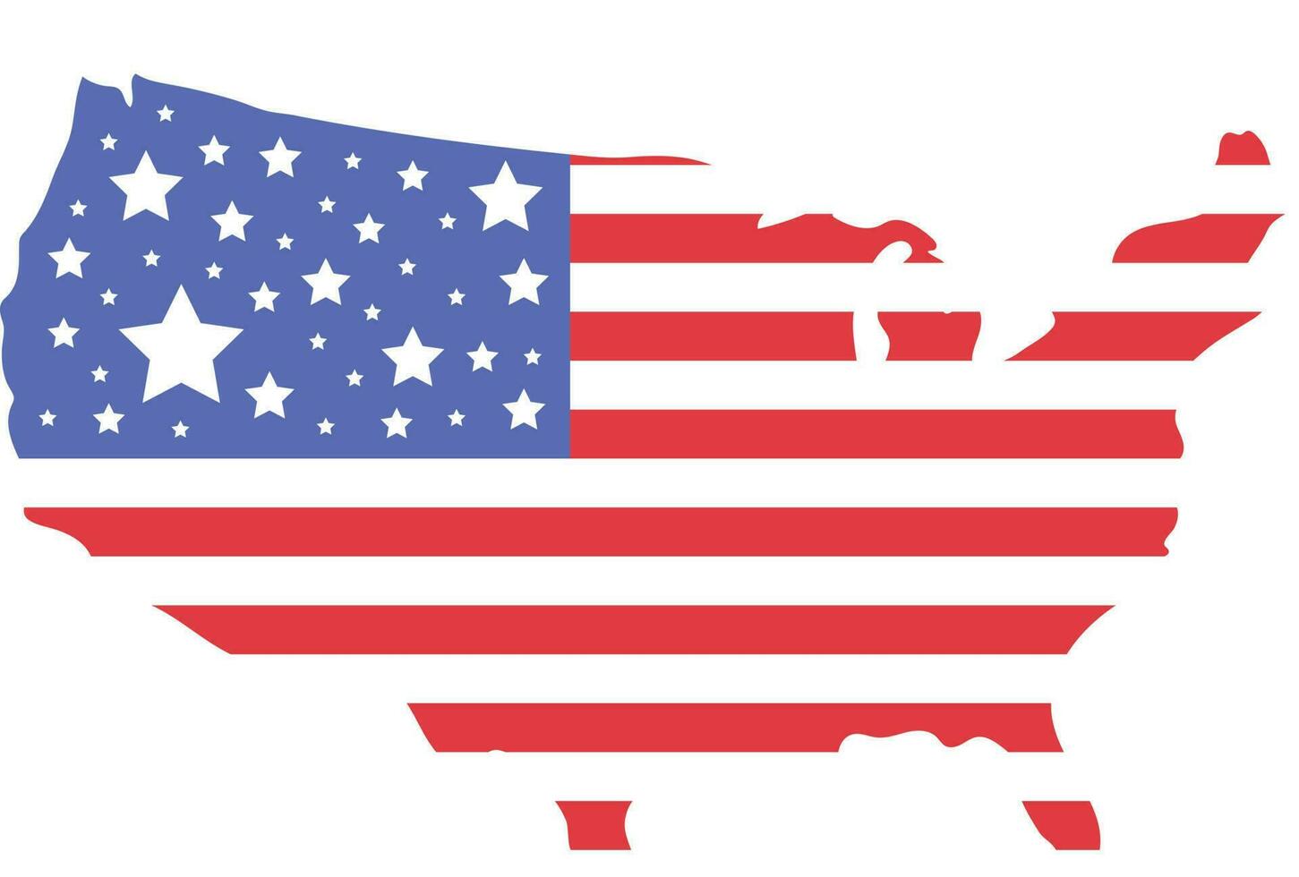 USA Map 4th of july celebration freedom day vector