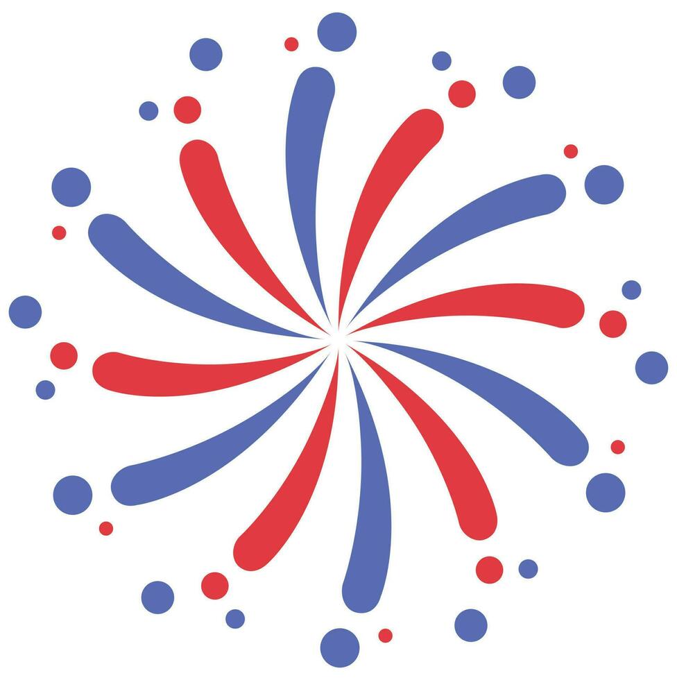 Firework 4th of july celebration freedom day vector