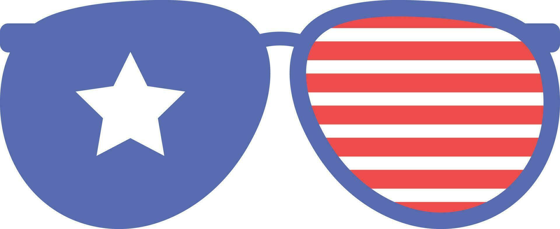 Sunglasses 4th of july celebration freedom day vector