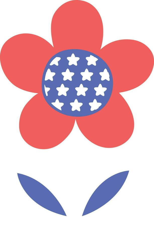 Sunflower 4th of july celebration freedom day vector