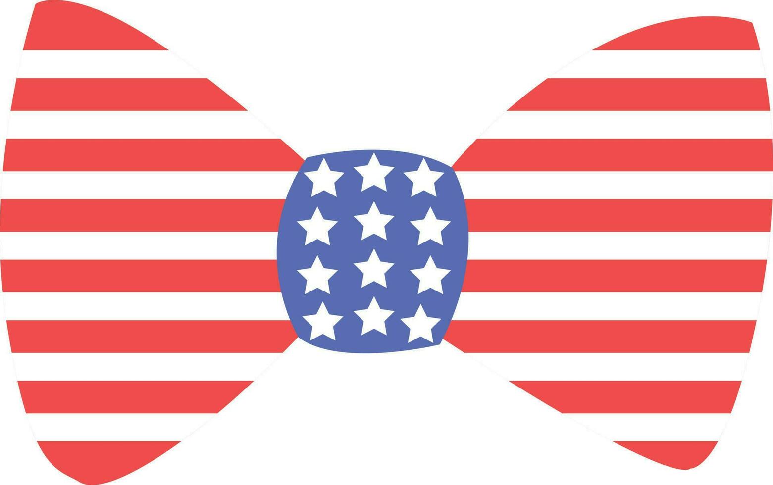 Bow Tie 4th of july celebration freedom day vector