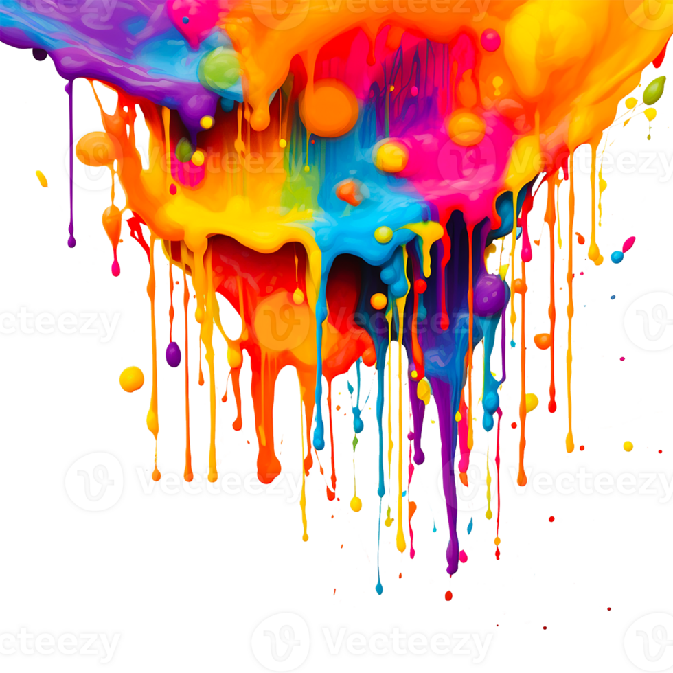 Paint Drip. A Fun and Modern Twist on Graffiti Street Art. On A Transparent Background png