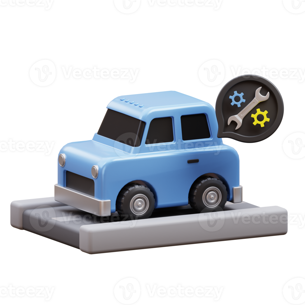 Car Service Station 3D Illustration png