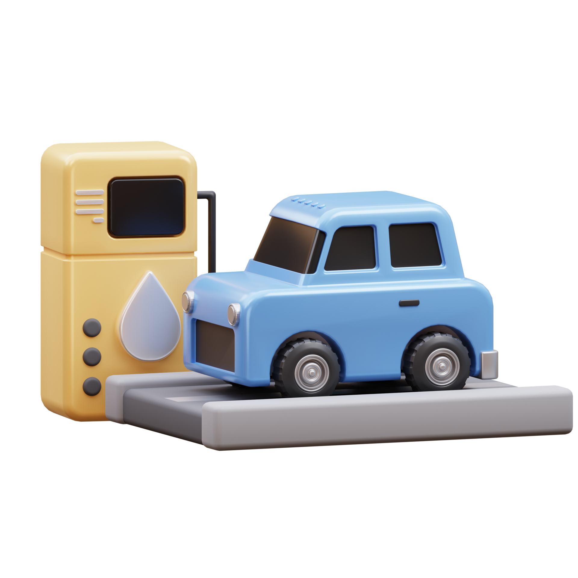 Car Gas Station 3D Illustration 24253423 PNG