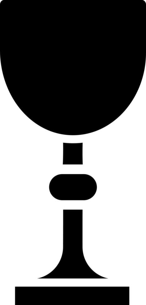 Wine glass icon in black color. vector