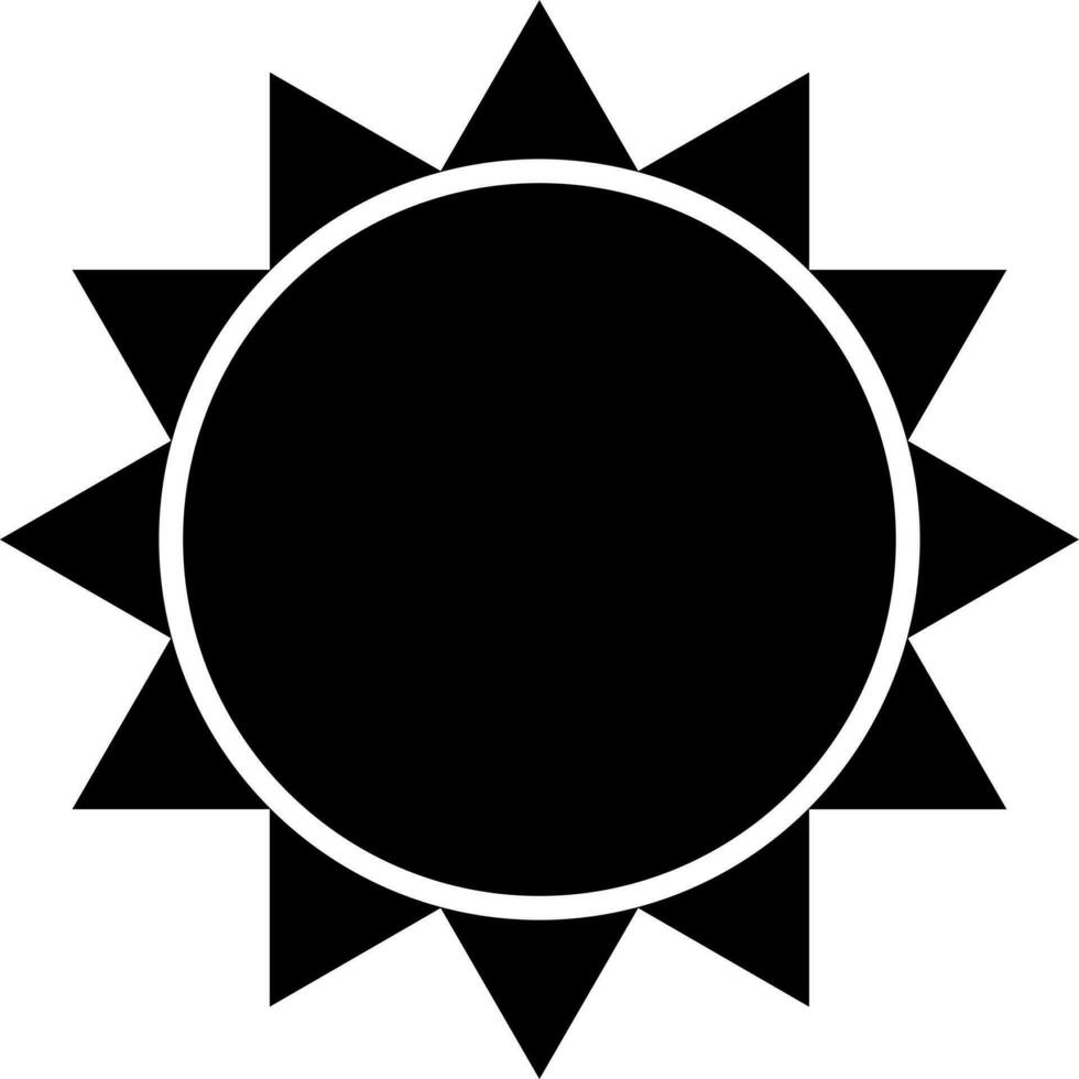 Sun icon or symbol in flat style. vector