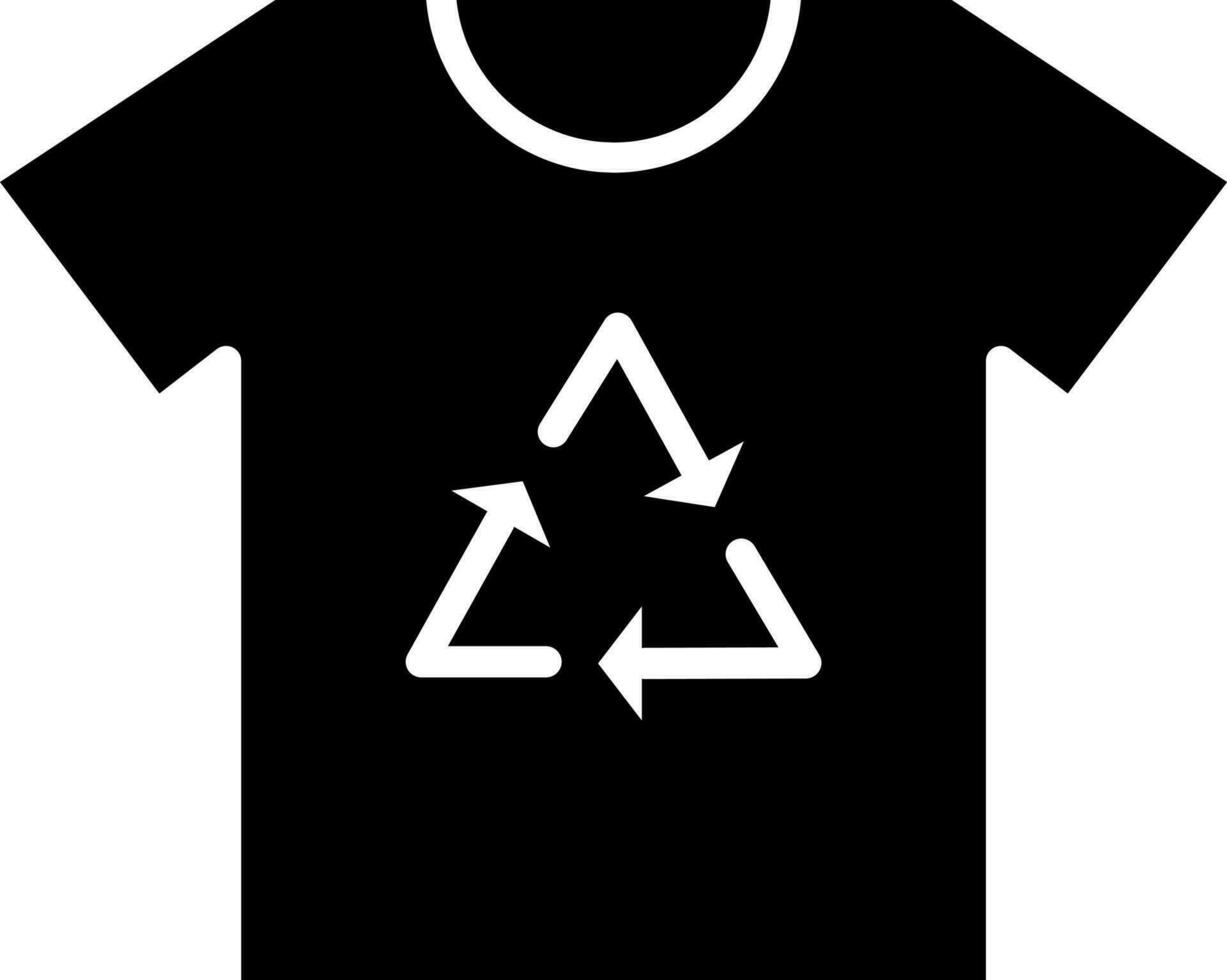reciclaje paño o camisa icono en plano estilo. vector