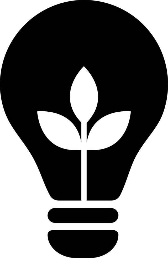 Eco idea or LED light bulb icon. vector