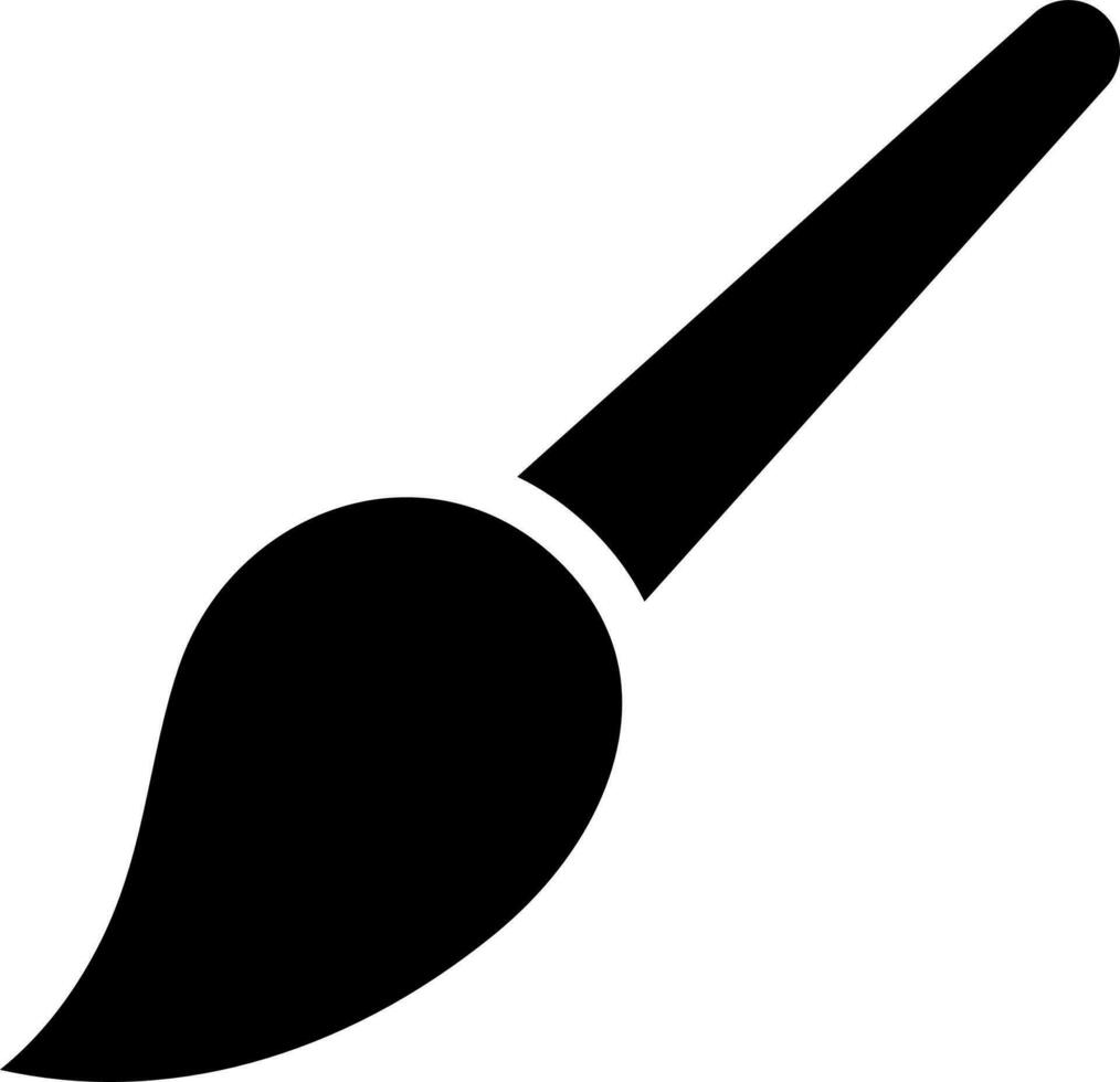 Brush in black color. vector