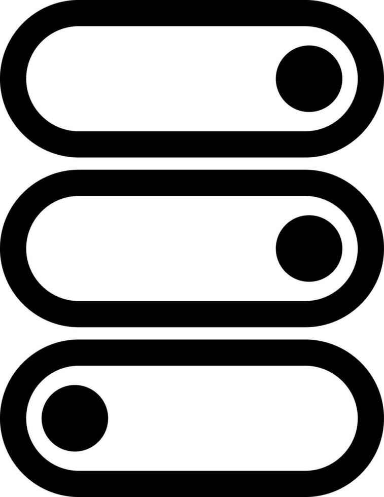 Black and white switch. vector