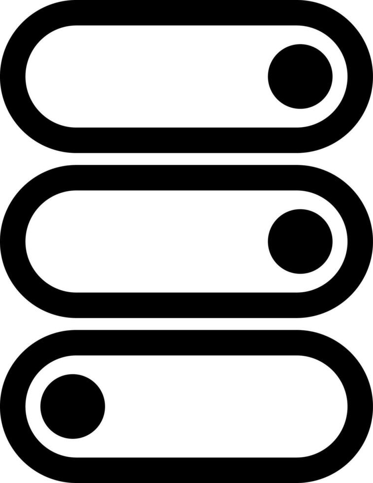 Black and white switch. vector