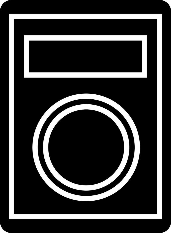 Black and White fire button icon in flat style. vector