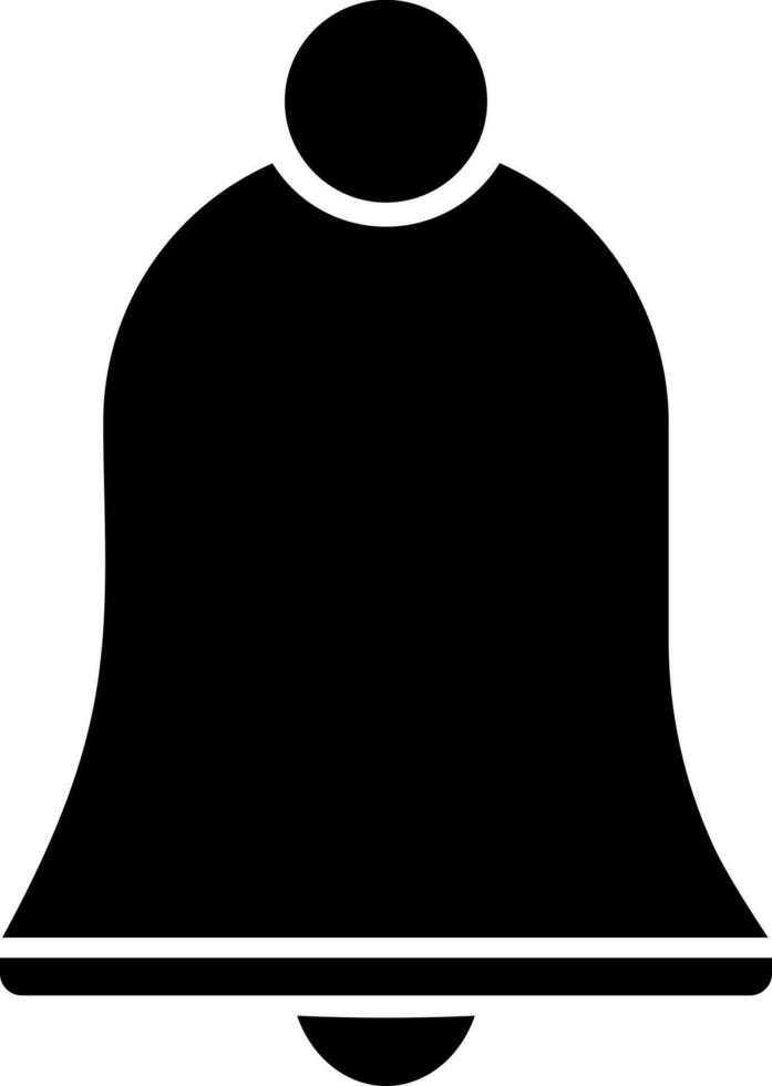 aislado campana icono en negro y blanco color. vector