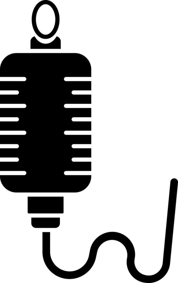 Black and White transfusion icon in flat style. vector