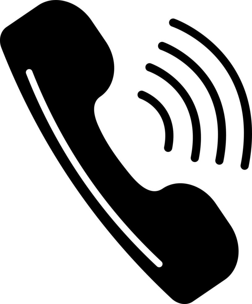 Isolated illustration of phone receiver icon. vector