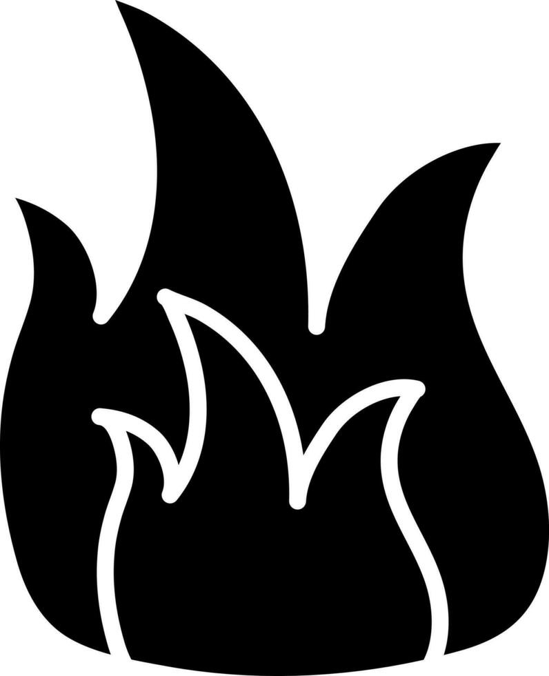 Vector sign or symbol of fire flame.