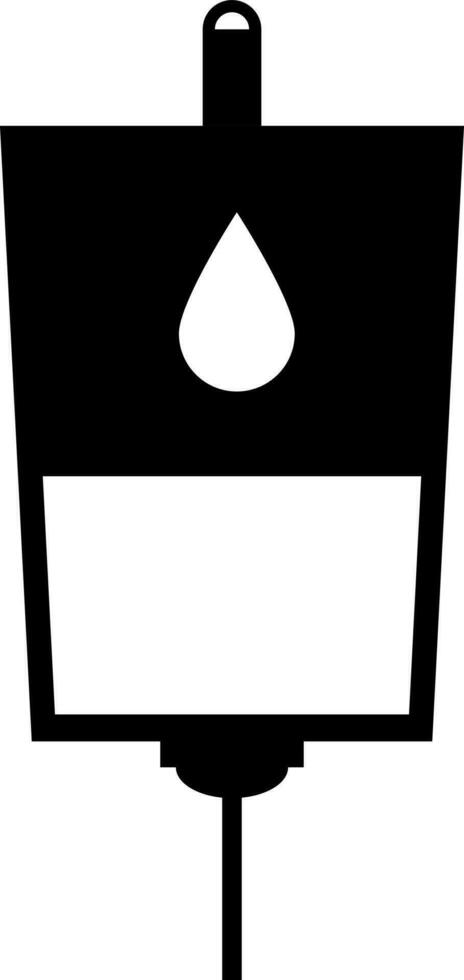 Blood transfusion icon in Black and White color. vector