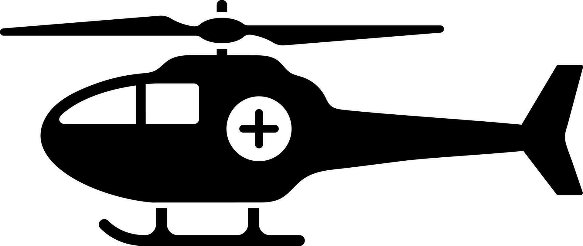 Aircraft glyph icon in flat style. vector