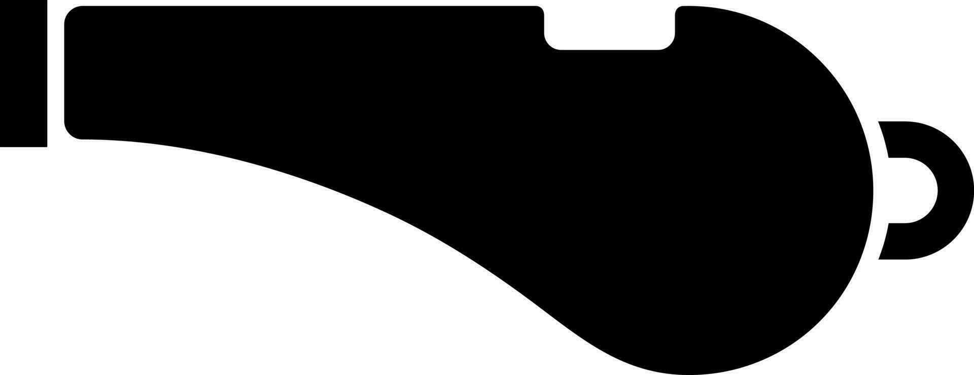 Glyph whistle icon in flat style. vector
