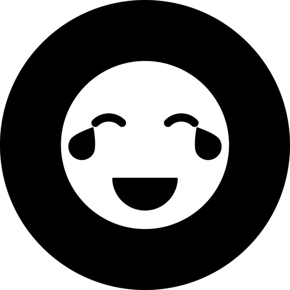 Vector illustration of crying emoji face character icon.