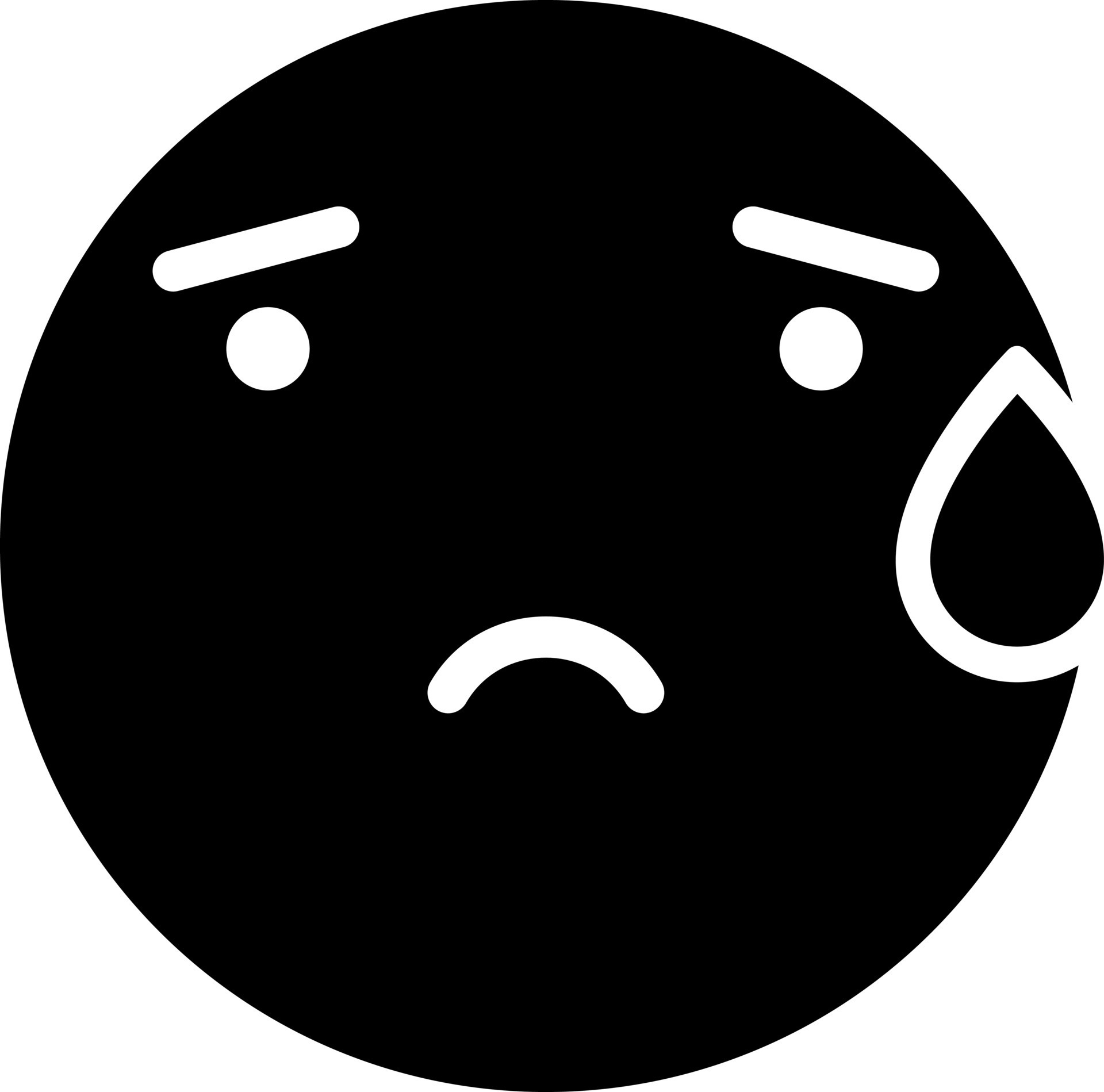 Sweating emoji face glyph icon or symbol. 24253602 Vector Art at Vecteezy