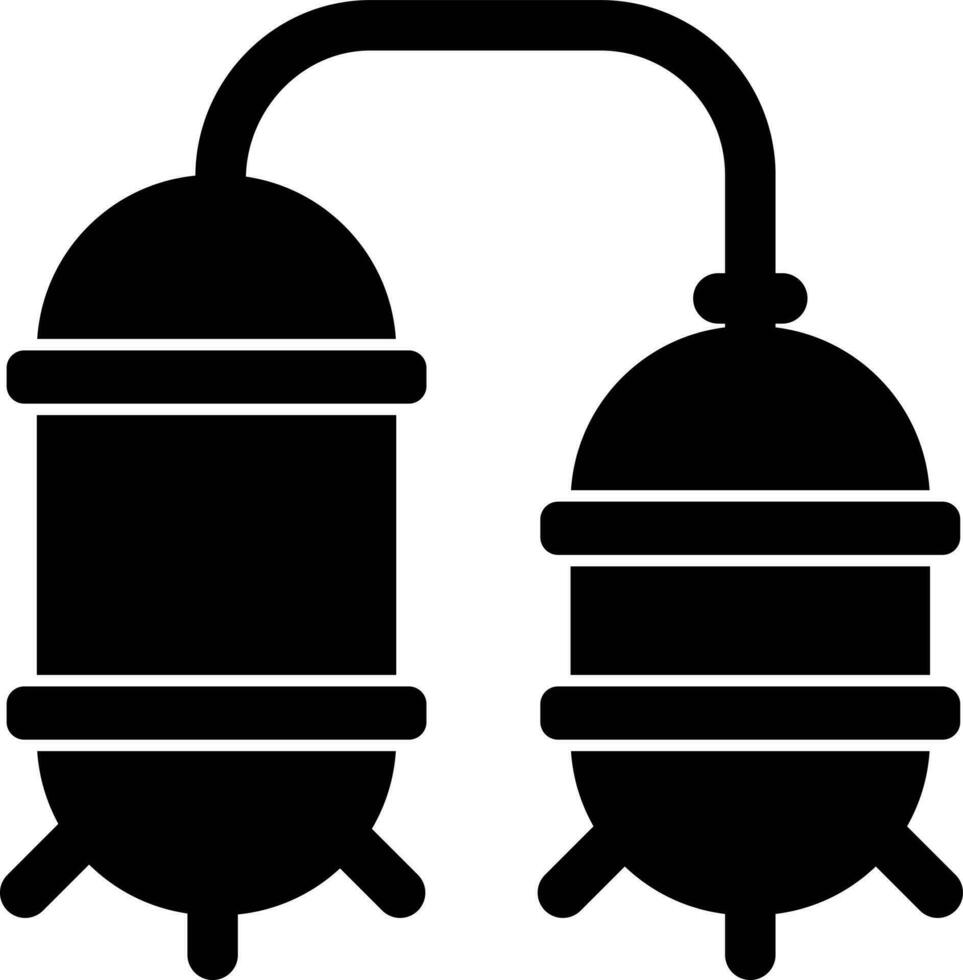 Refinery icon in flat style. vector