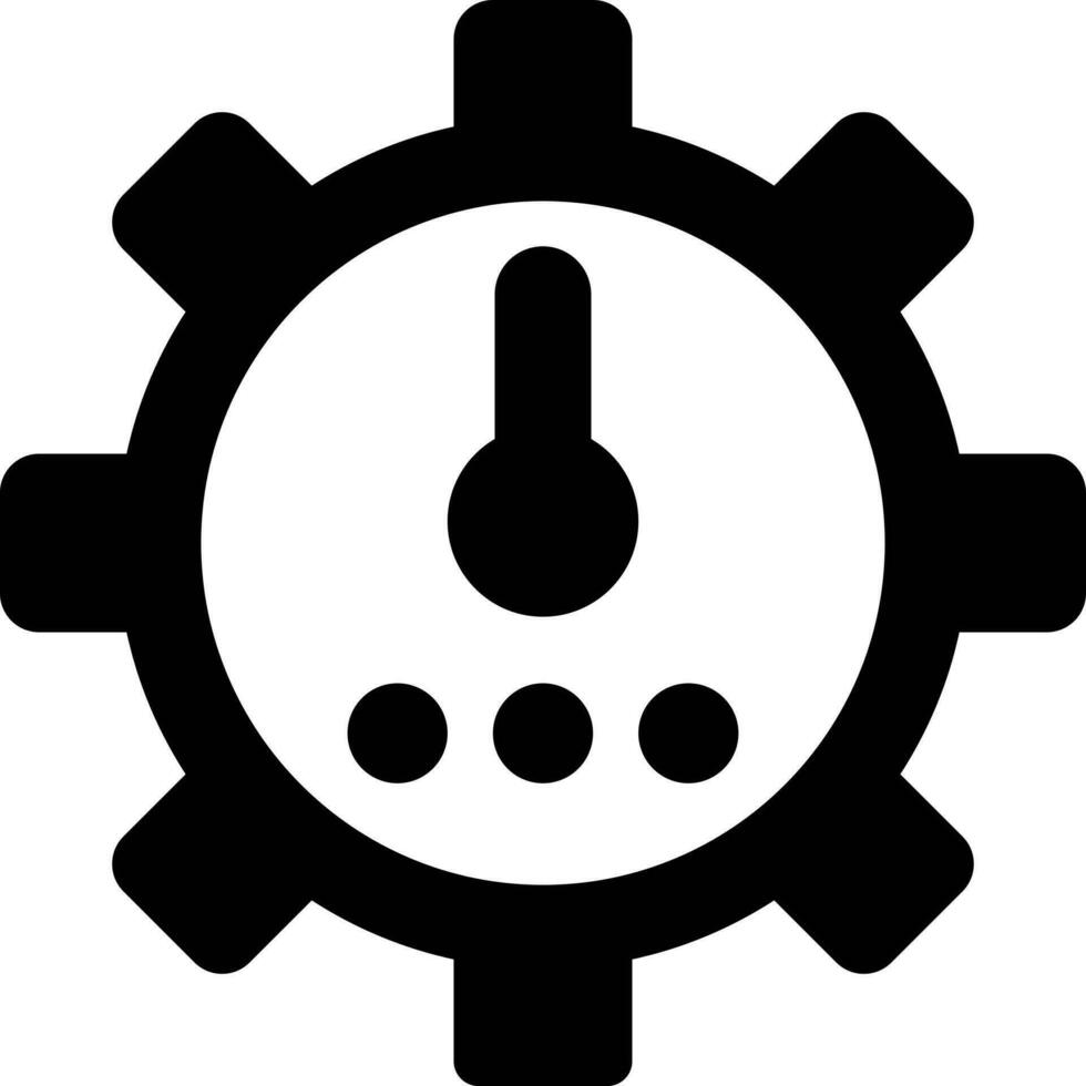 Setting speedometer icon in flat style. vector