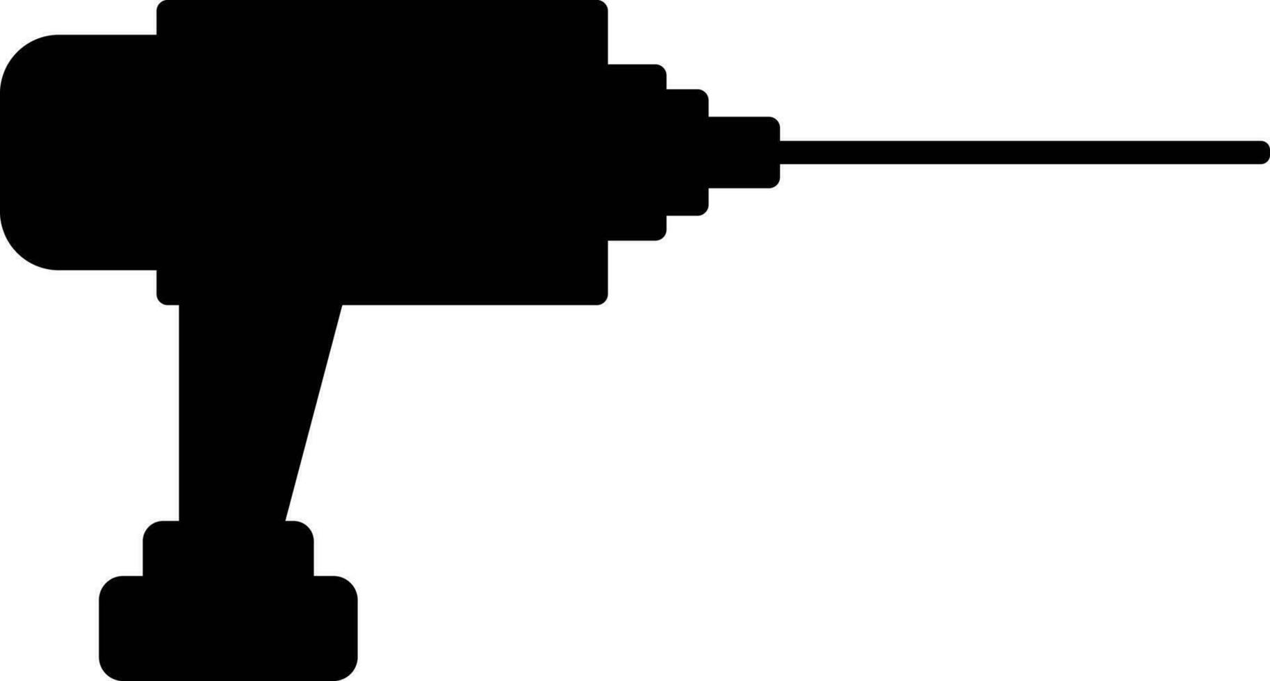 Illustration of drill machine glyph icon. vector