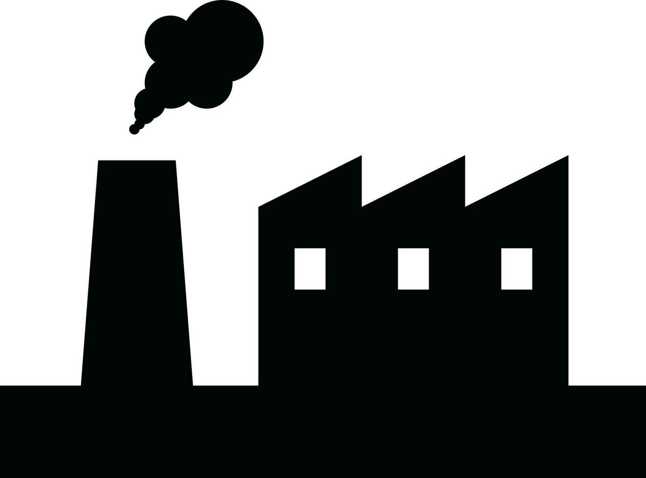 negro y blanco ilustración de fábrica icono. vector