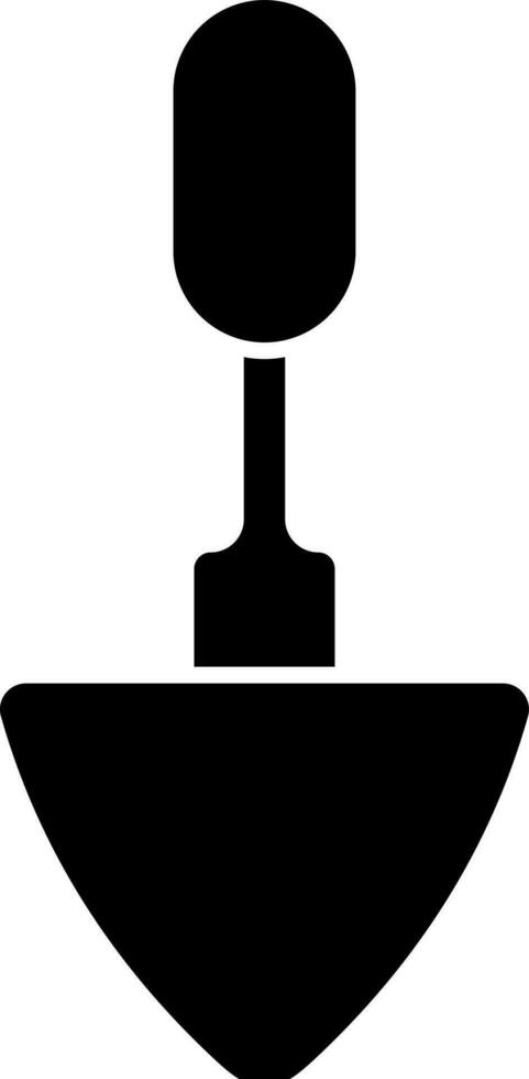 Isolated black spade icon in flat style. vector