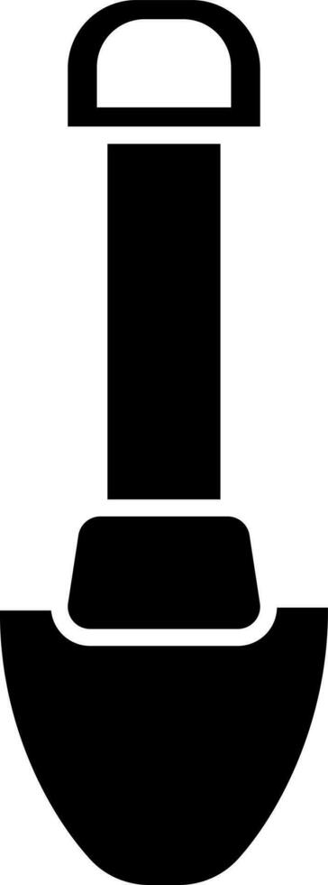 Isolated black spade icon in flat style. vector