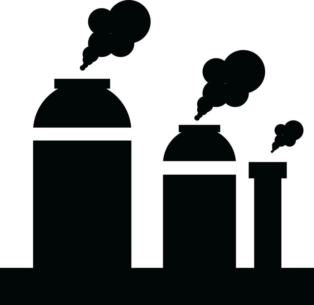 Power Plant glyph icon or symbol. vector
