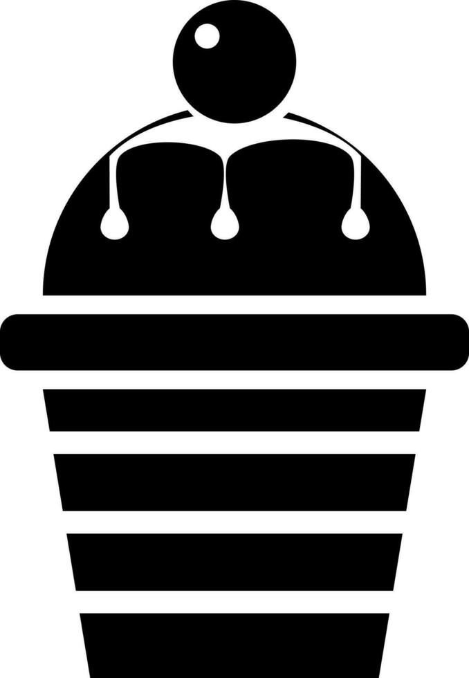 Vector illustration of cupcake.
