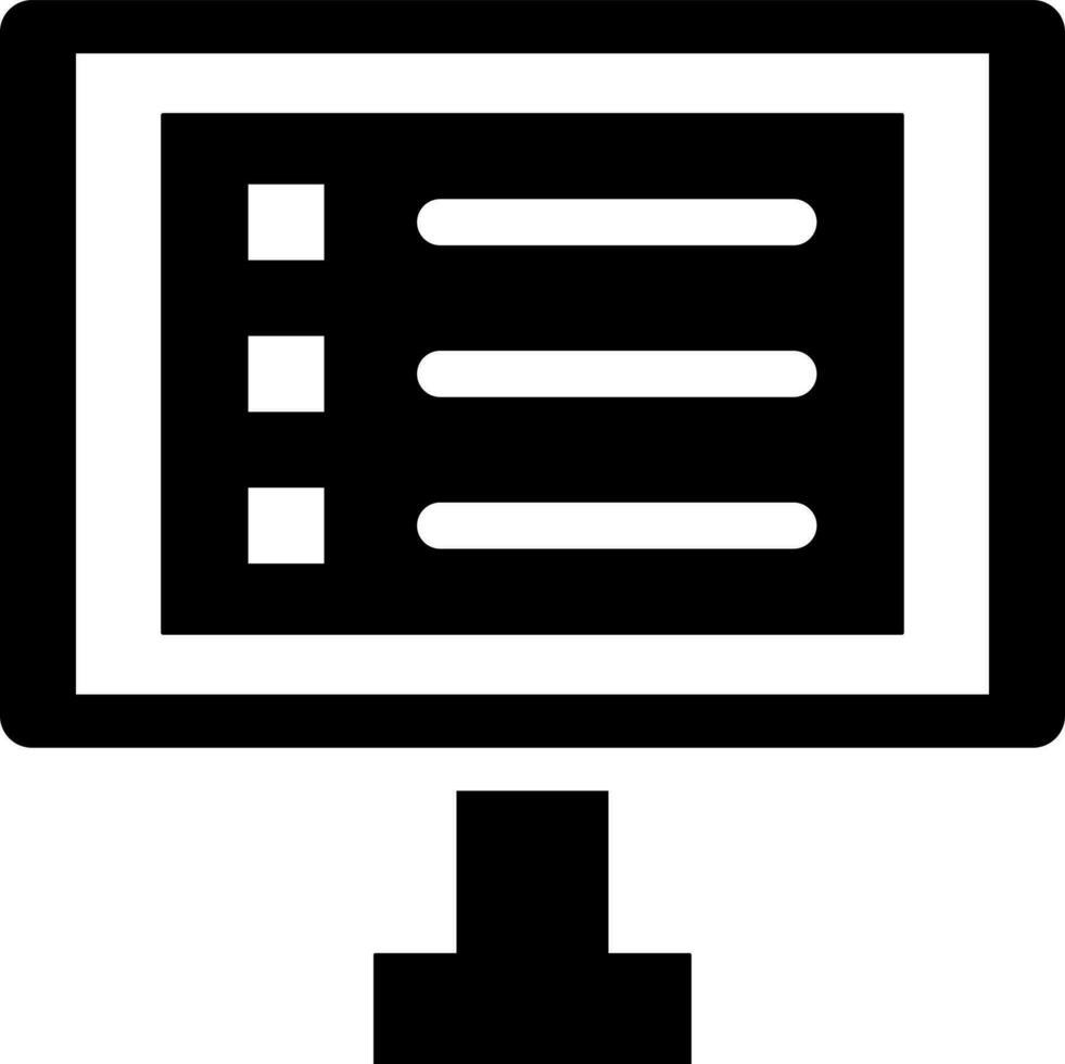 Desktop icon or symbol in flat style. vector