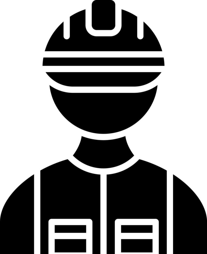 Vector illustration of worker icon.