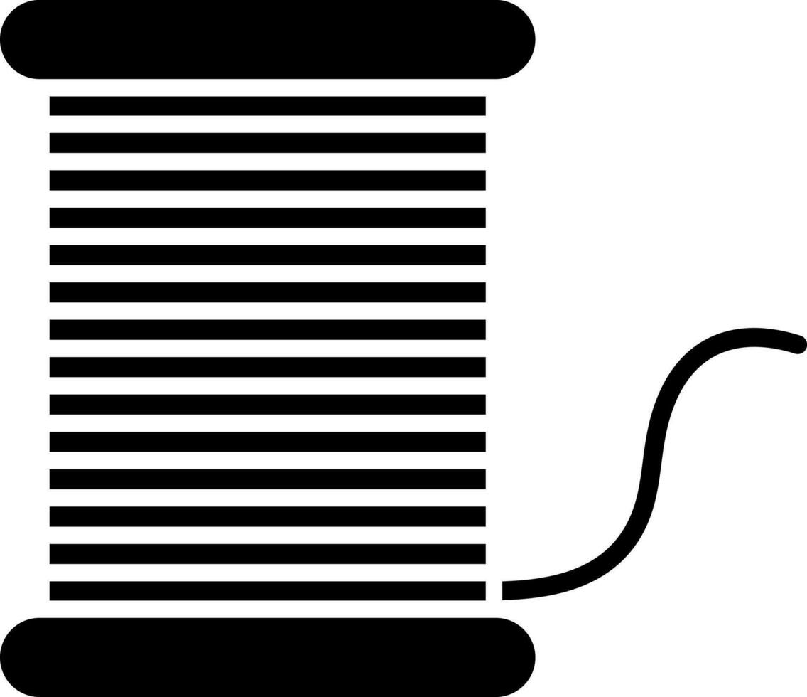 negro y blanco ilustración de carrete icono. vector