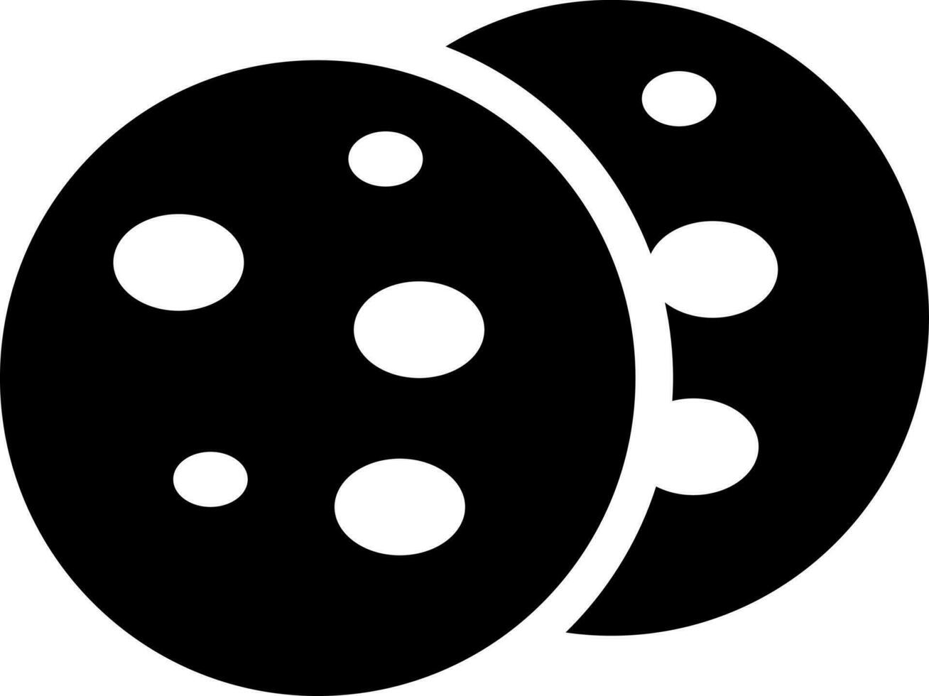 negro y blanco ilustración de galletas icono. vector