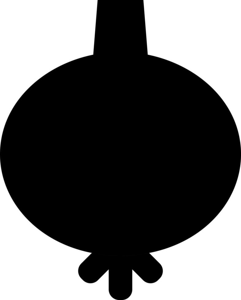 Glyph onion icon in black color. vector
