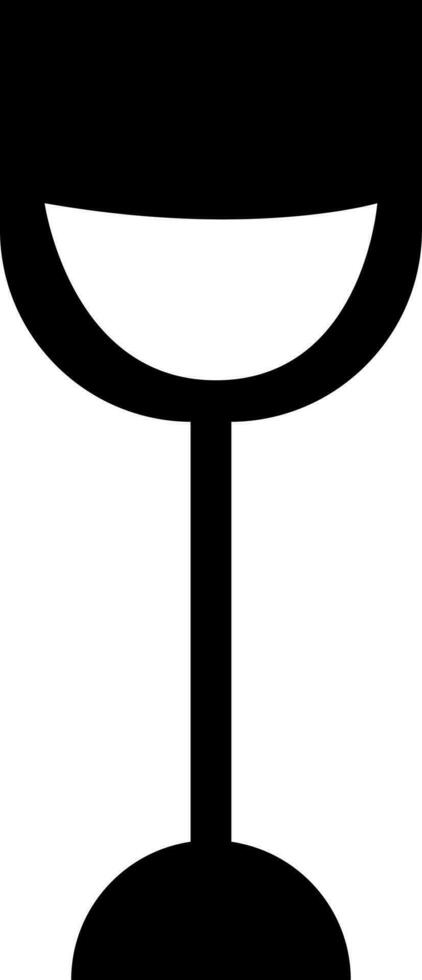 Cocktail glass icon in Black and White color. vector