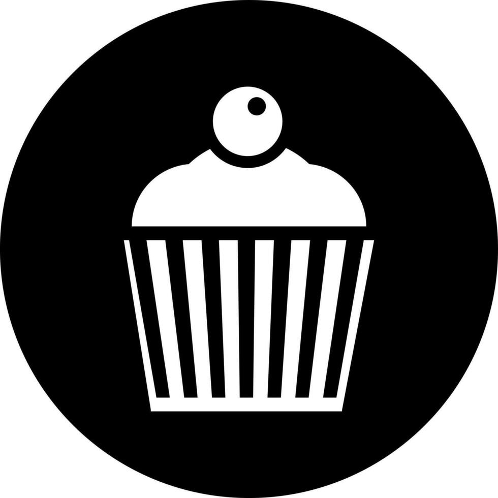 Vector illustration of cupcake icon.