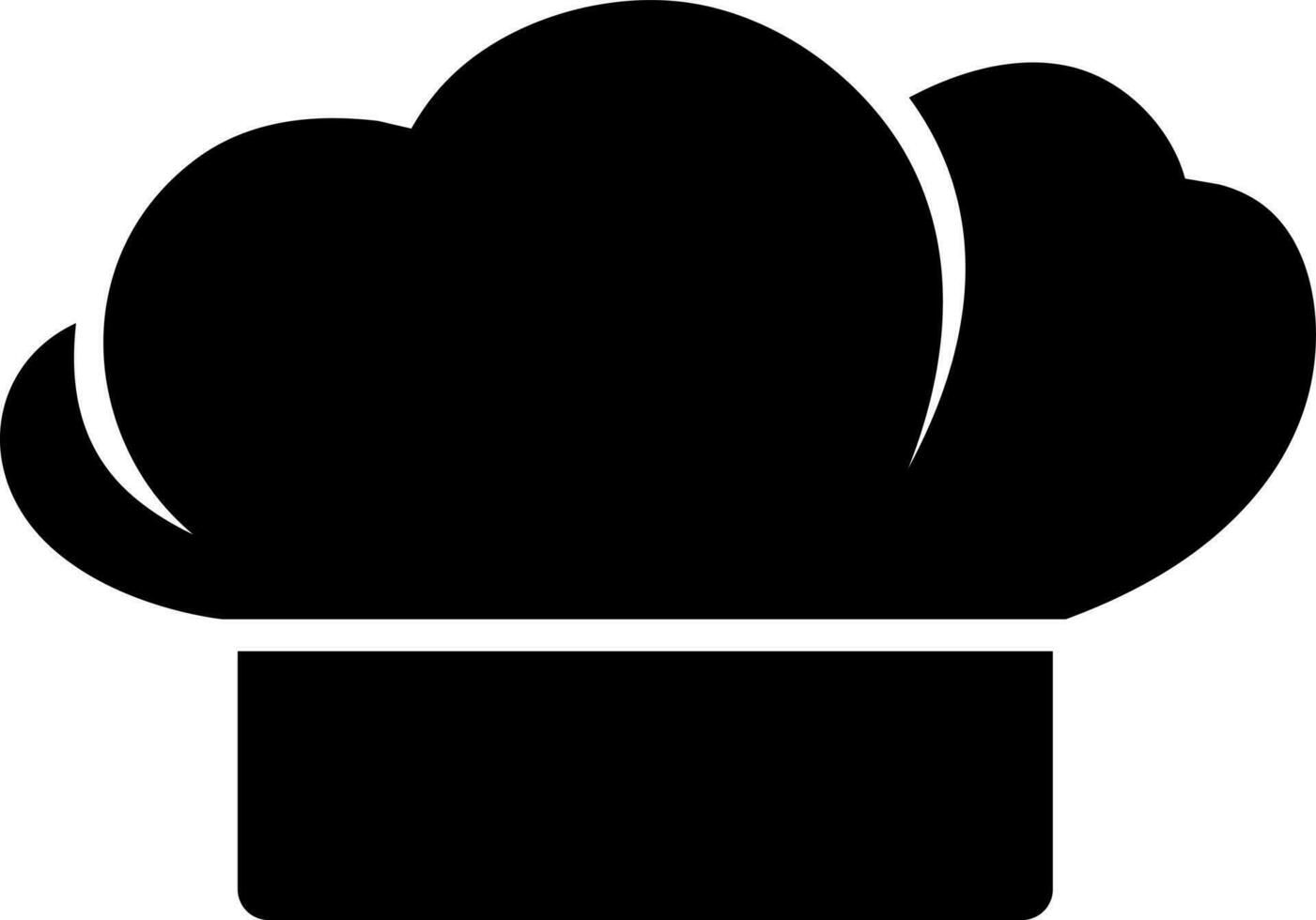 Cooking hat icon in Black and White color. vector