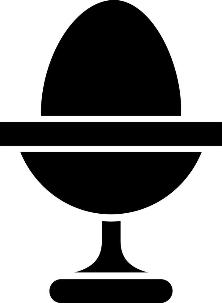 Glyph boiled egg glass icon or symbol.com vector