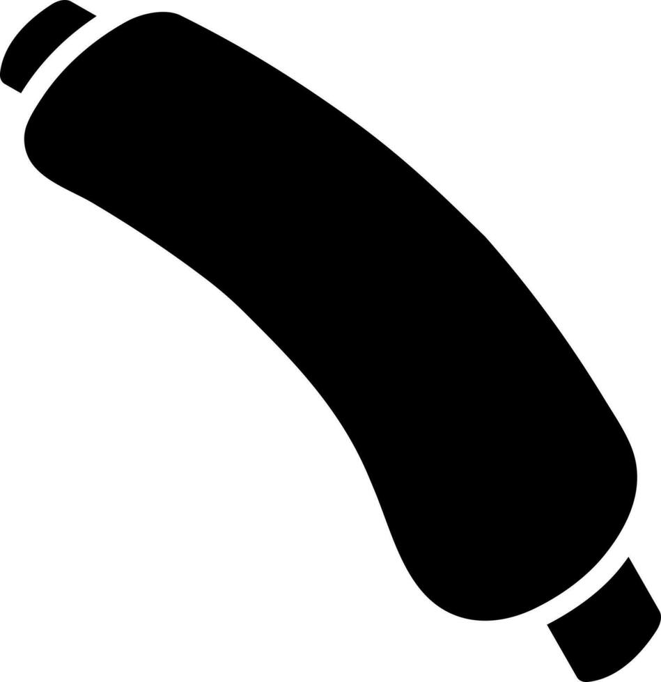 Sausage glyph icon or symbol. vector